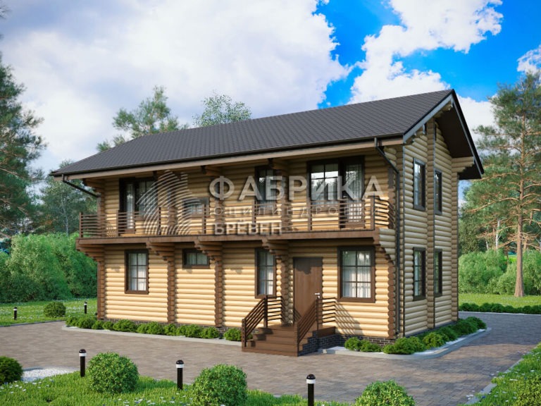 Проект дома из бревна ДО-162