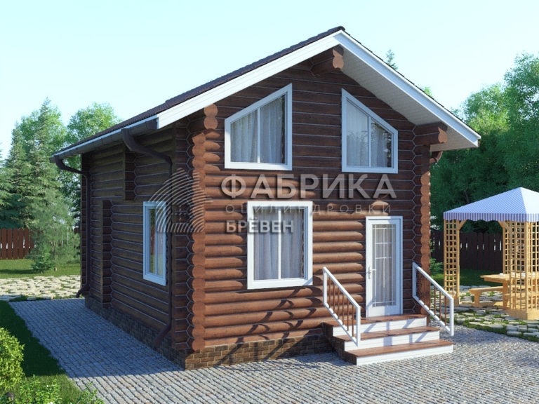 Проект бани из бревна Б-011