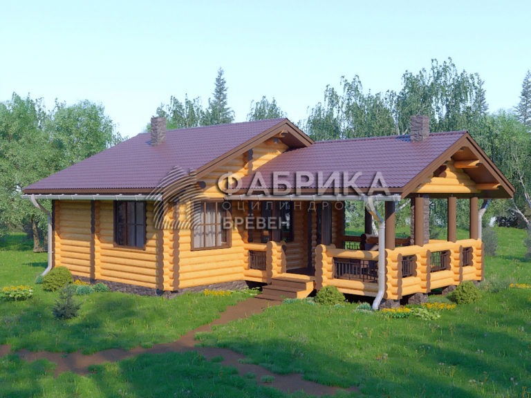 Проект бани из бревна Б-017