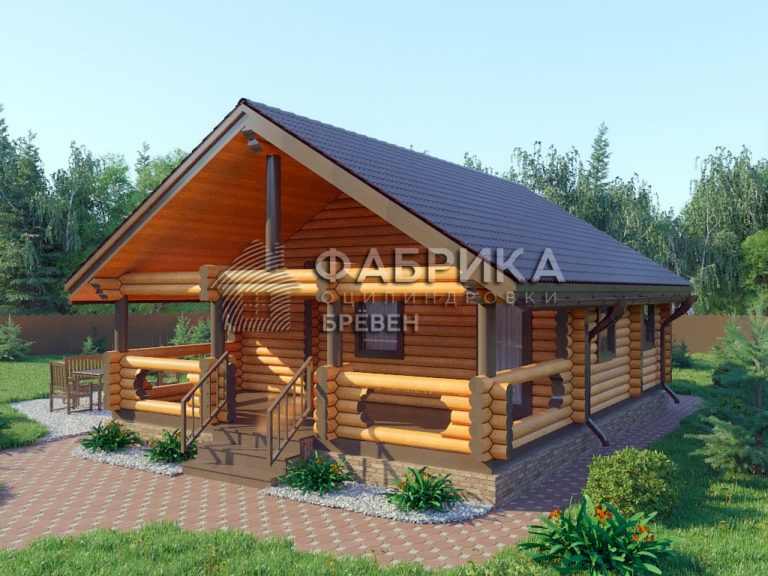 Проект бани из бревна Б-031