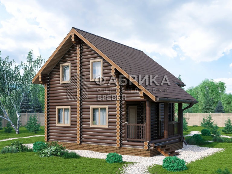Проект бани из бревна Б-057