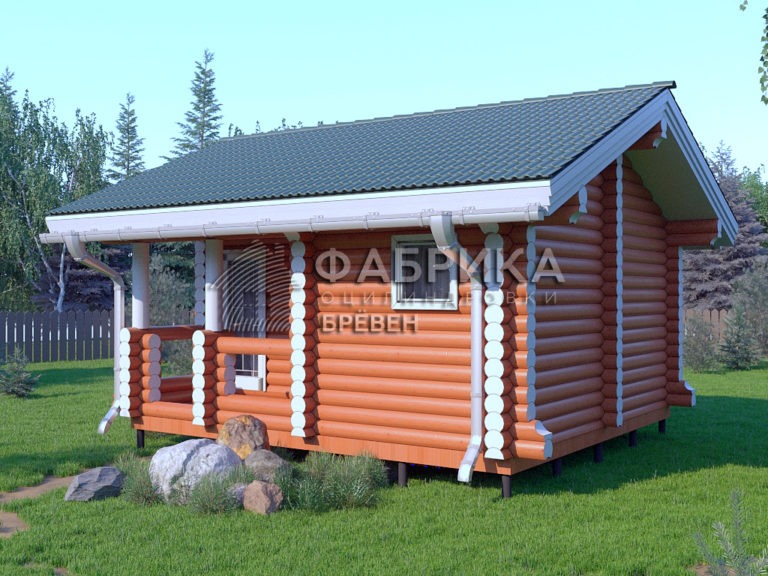 Проект бани из бревна Б-008